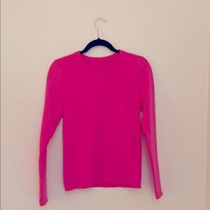 OQQ Vibrant Pink Long Sleeve Top